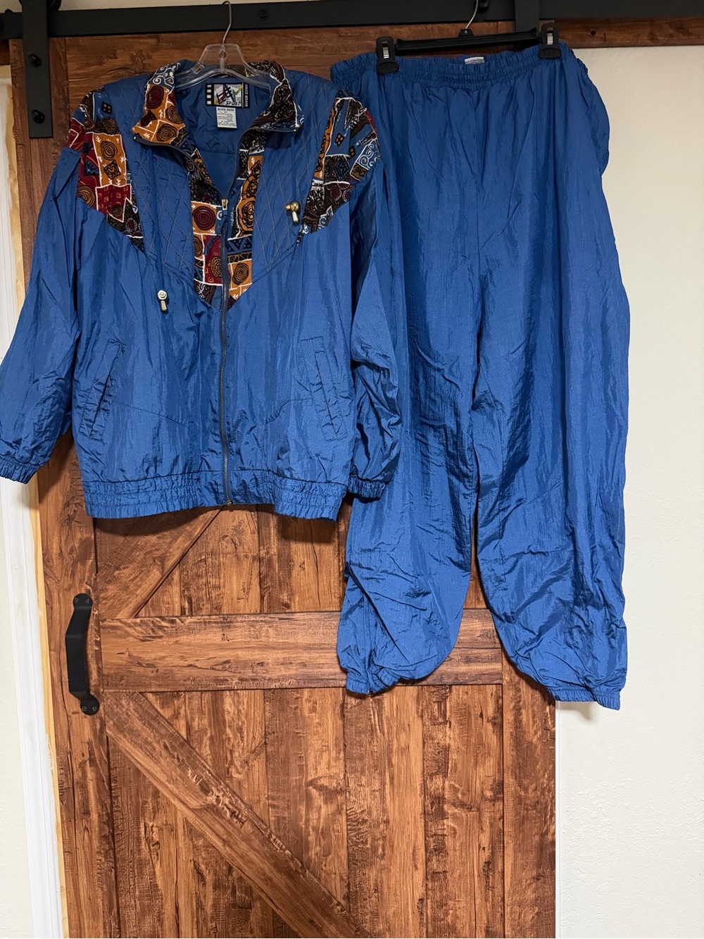 Vintage 90’s River Edge Women TrackSuit with Pockets Blue 2X